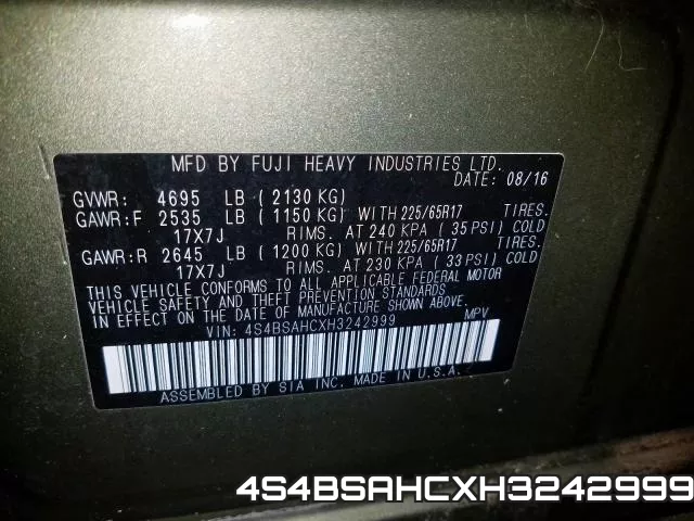 4S4BSAHCXH3242999 фото 2