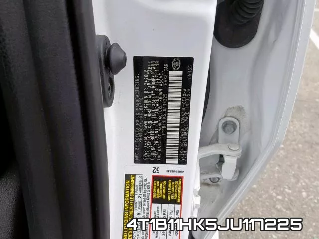 4T1B11HK5JU117225 фото 2