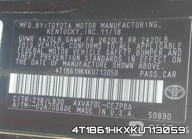 4T1B61HKXKU713059 фото 9