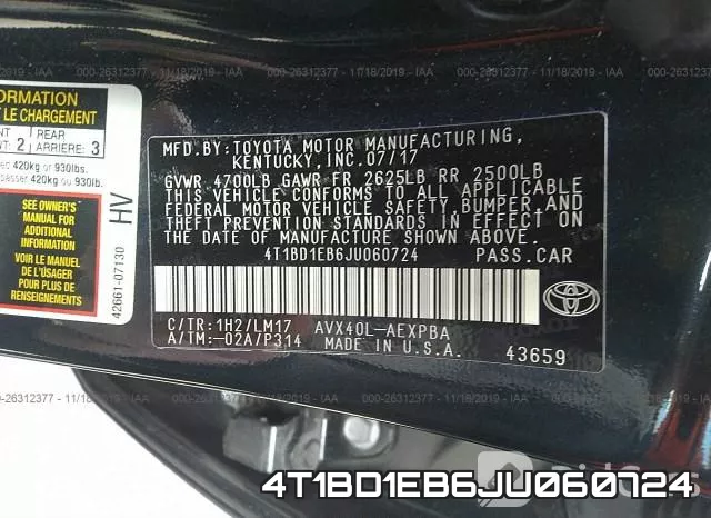 4T1BD1EB6JU060724 фото 10