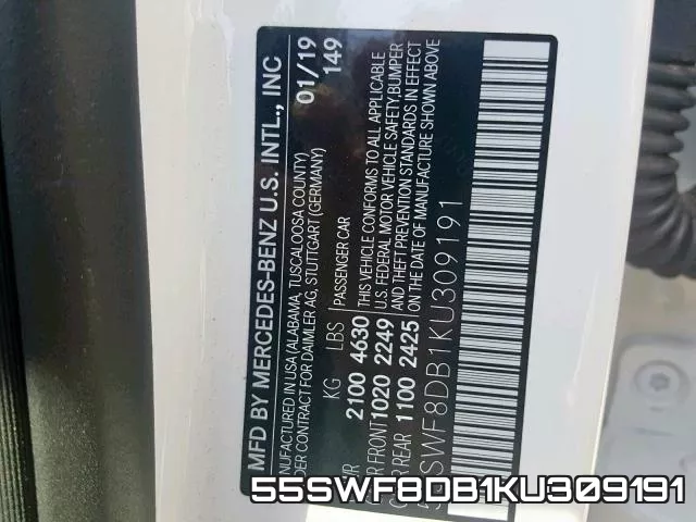 55SWF8DB1KU309191 фото 2
