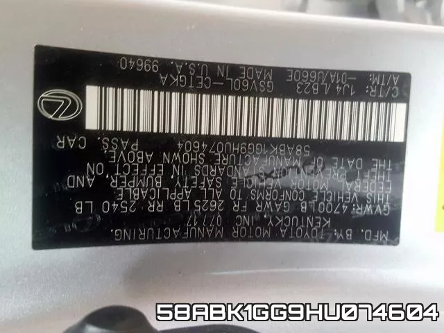 58ABK1GG9HU074604 фото 2