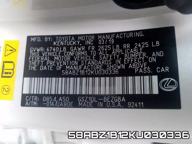 58ABZ1B12KU030336 фото 2