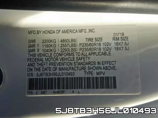 5J8TB3H56JL010493 фото 2