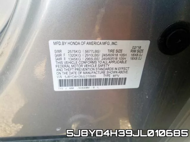 5J8YD4H39JL010685 фото 2
