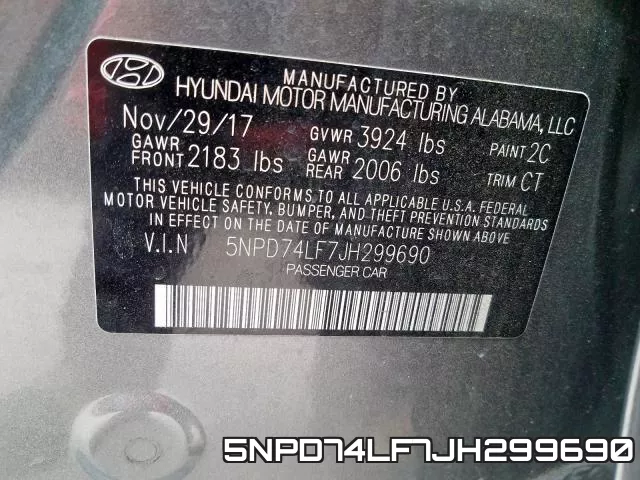 5NPD74LF7JH299690 фото 2