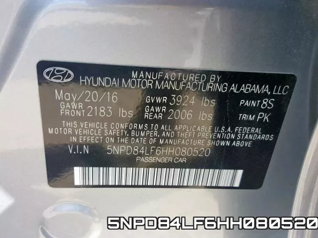 5NPD84LF6HH080520 фото 2