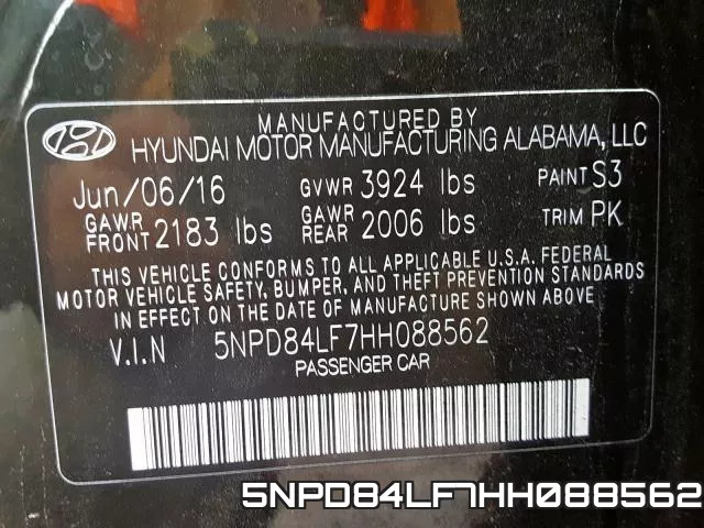 5NPD84LF7HH088562 фото 2