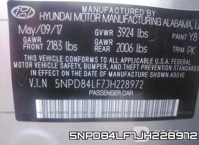 5NPD84LF7JH228972 фото 9