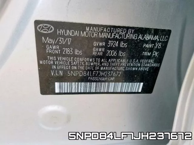 5NPD84LF7JH237672 фото 2