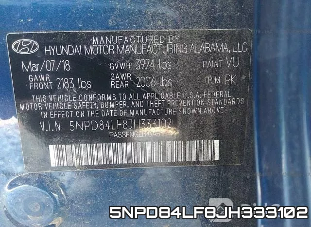 5NPD84LF8JH333102 фото 8
