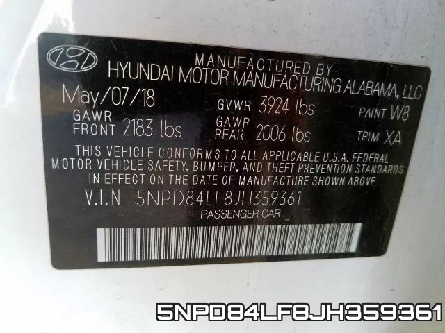5NPD84LF8JH359361 фото 2