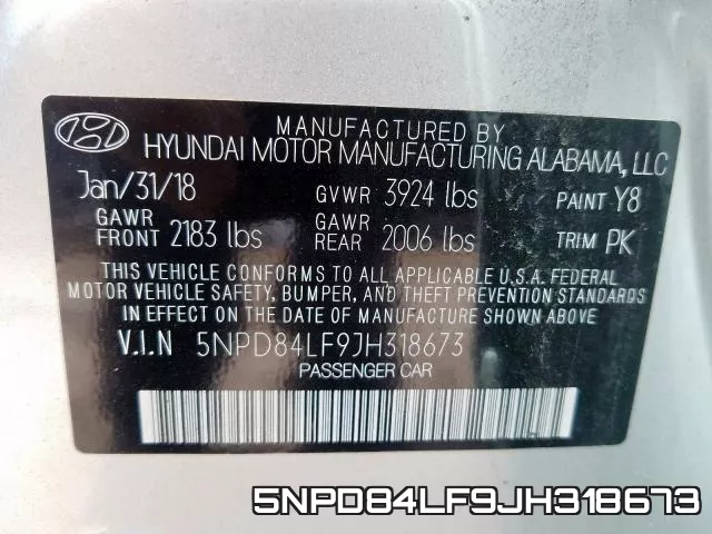 5NPD84LF9JH318673 фото 2