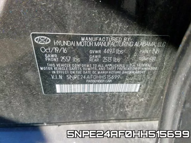 5NPE24AF0HH515699 фото 2