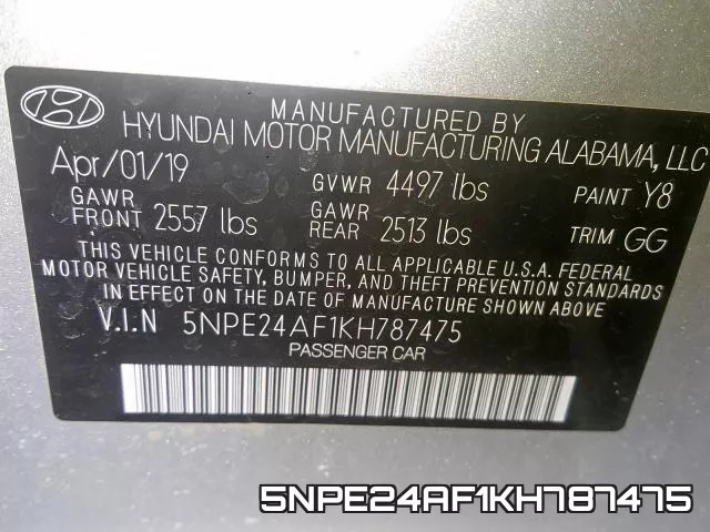 5NPE24AF1KH787475 фото 2