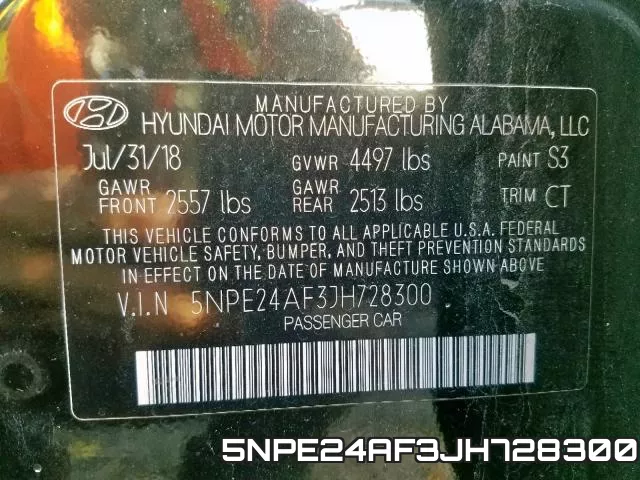 5NPE24AF3JH728300 фото 2