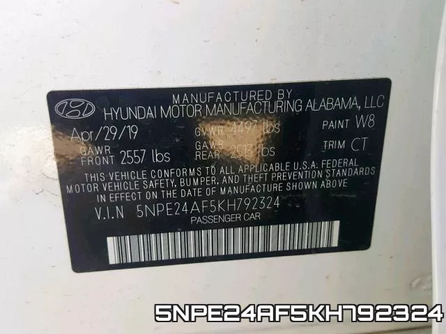 5NPE24AF5KH792324 фото 2