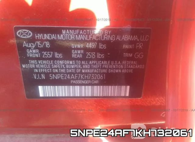 5NPE24AF7KH732061 фото 9
