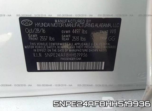 5NPE24AF8HH519936 фото 10