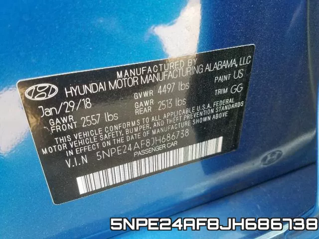 5NPE24AF8JH686738 фото 2