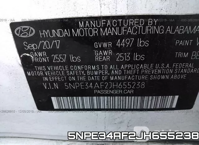 5NPE34AF2JH655238 фото 9