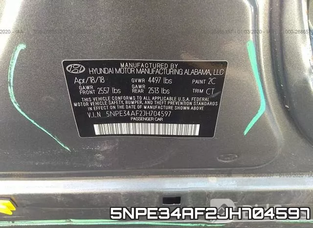 5NPE34AF2JH704597 фото 9