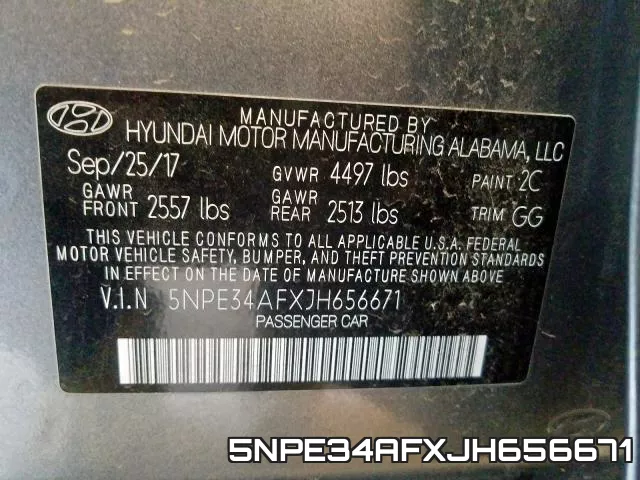 5NPE34AFXJH656671 фото 2