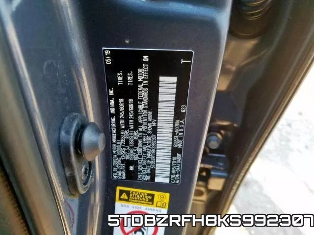 5TDBZRFH8KS992307 фото 2