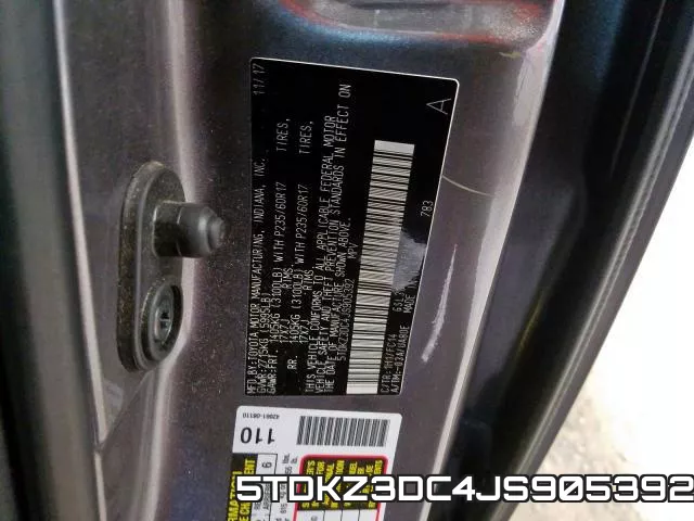 5TDKZ3DC4JS905392 фото 2