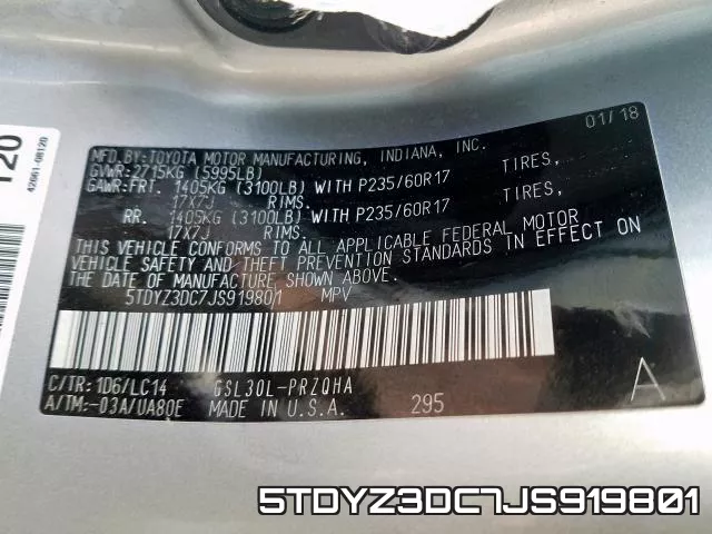 5TDYZ3DC7JS919801 фото 2