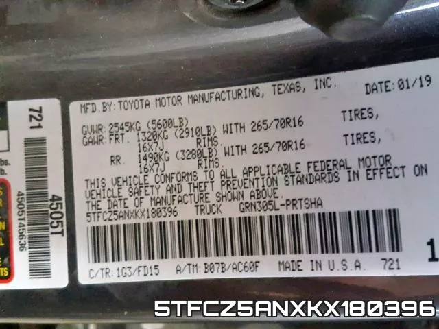 5TFCZ5ANXKX180396 фото 2