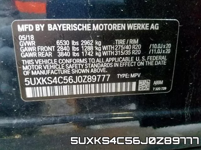 5UXKS4C56J0Z89777 фото 2