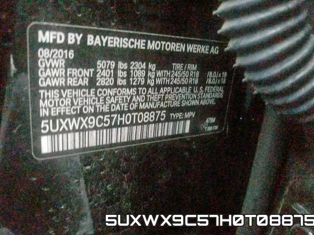 5UXWX9C57H0T08875 фото 2