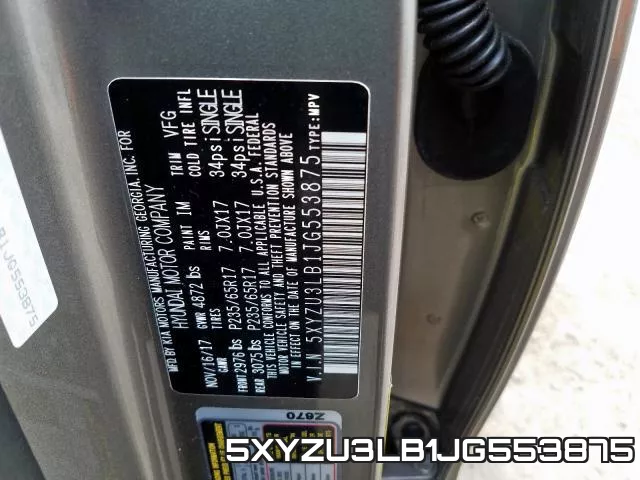5XYZU3LB1JG553875 фото 2