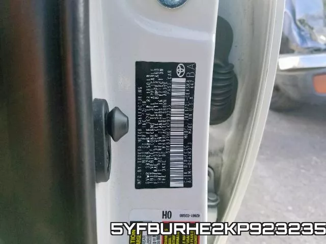 5YFBURHE2KP923235 фото 2