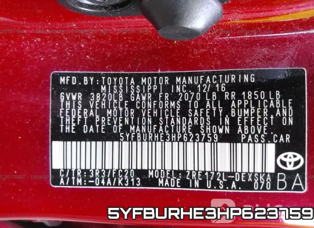 5YFBURHE3HP623759 фото 9