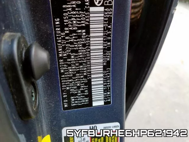 5YFBURHE6HP621942 фото 2