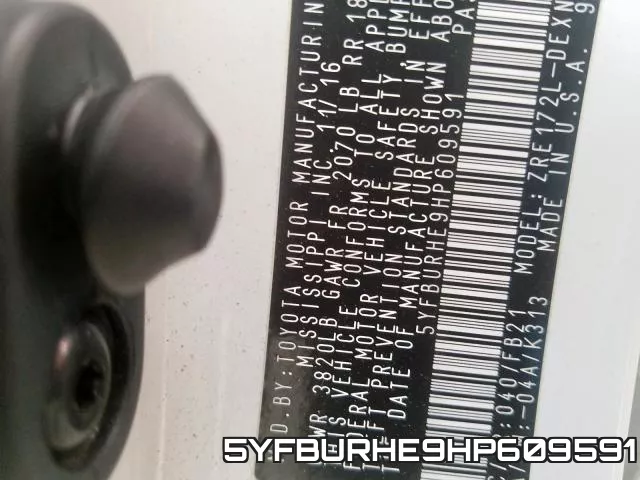 5YFBURHE9HP609591 фото 2