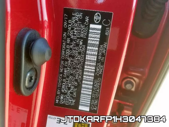JTDKARFP1H3047384 фото 2