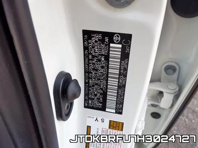 JTDKBRFU7H3024727 фото 2