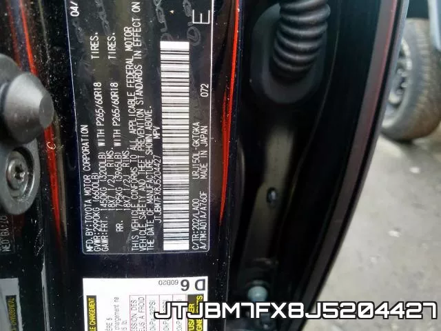 JTJBM7FX8J5204427 фото 2