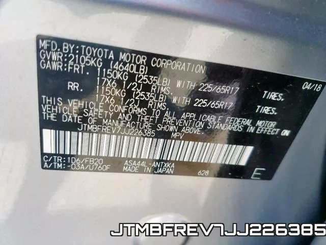 JTMBFREV7JJ226385 фото 2