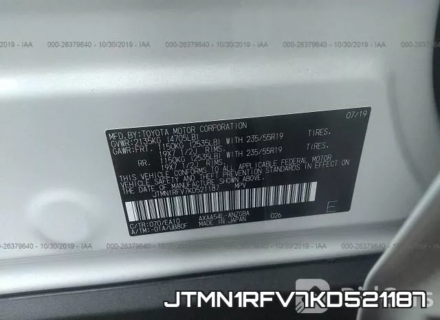 JTMN1RFV7KD521187 фото 9
