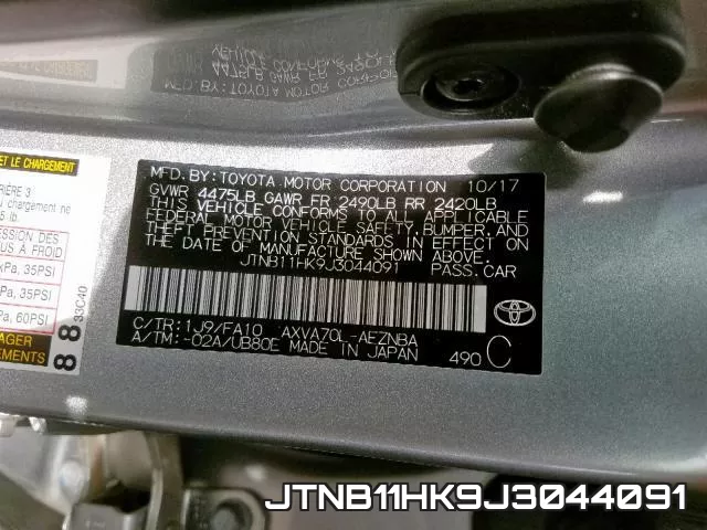 JTNB11HK9J3044091 фото 2