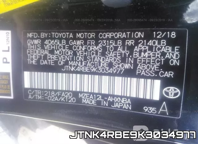 JTNK4RBE9K3034977 фото 10