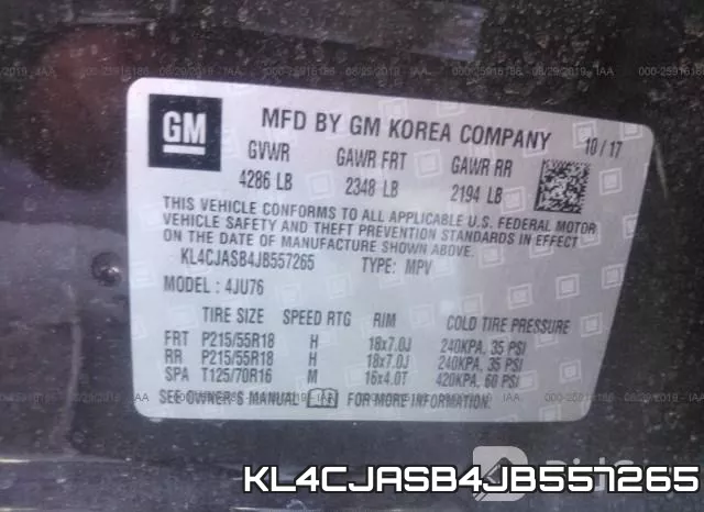 KL4CJASB4JB557265 фото 8