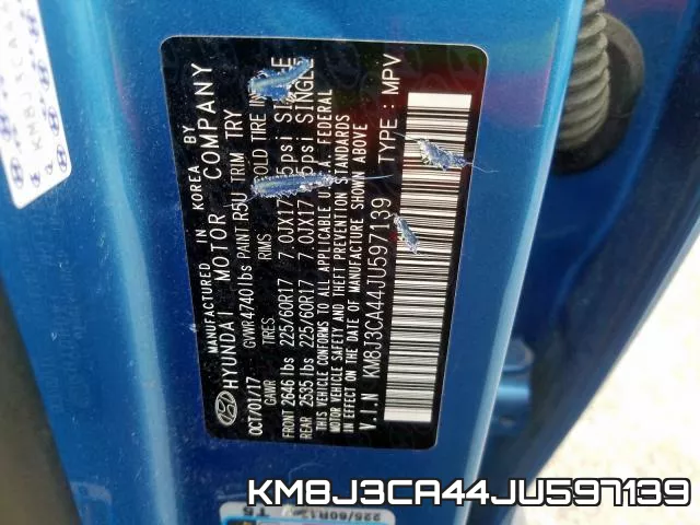 KM8J3CA44JU597139 фото 2