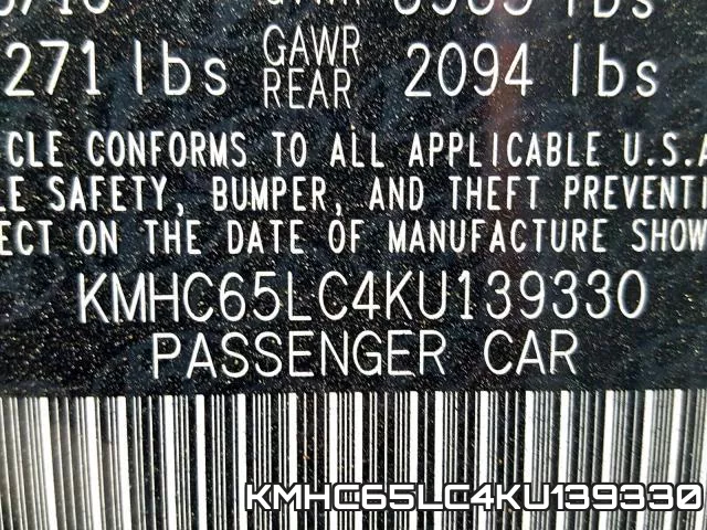 KMHC65LC4KU139330 фото 2