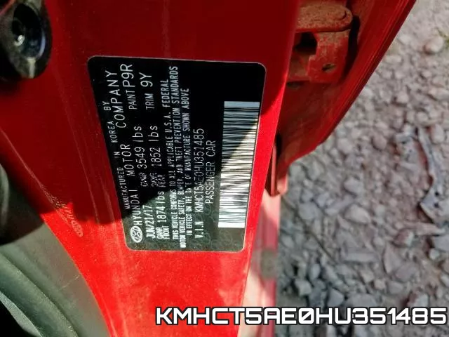 KMHCT5AE0HU351485 фото 2