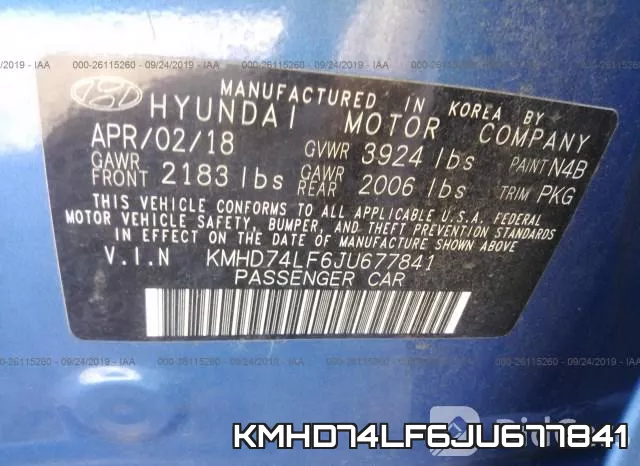 KMHD74LF6JU677841 фото 8